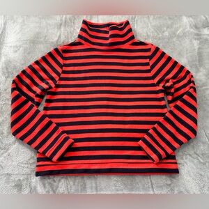 Dudley Stephens Vello Fleece Park Slope Turtleneck Women’s L Red Striped